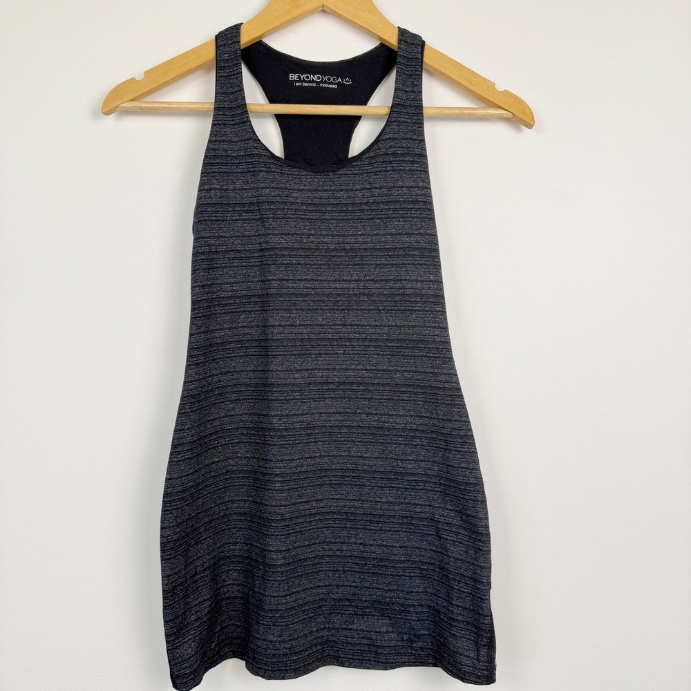 Beyond Yoga Racerback Tank‎ Top Womens Small Charcoal Gray Workout Yoga